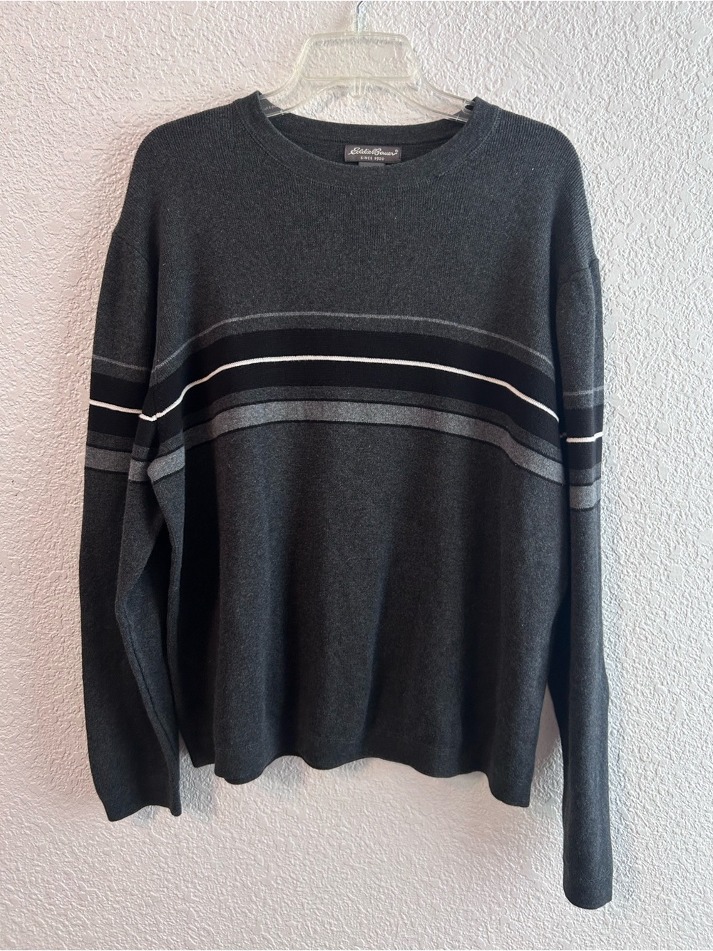 Vintage 90s Eddie Bauer Striped Cotton Sweater XL 90s Grandpacore